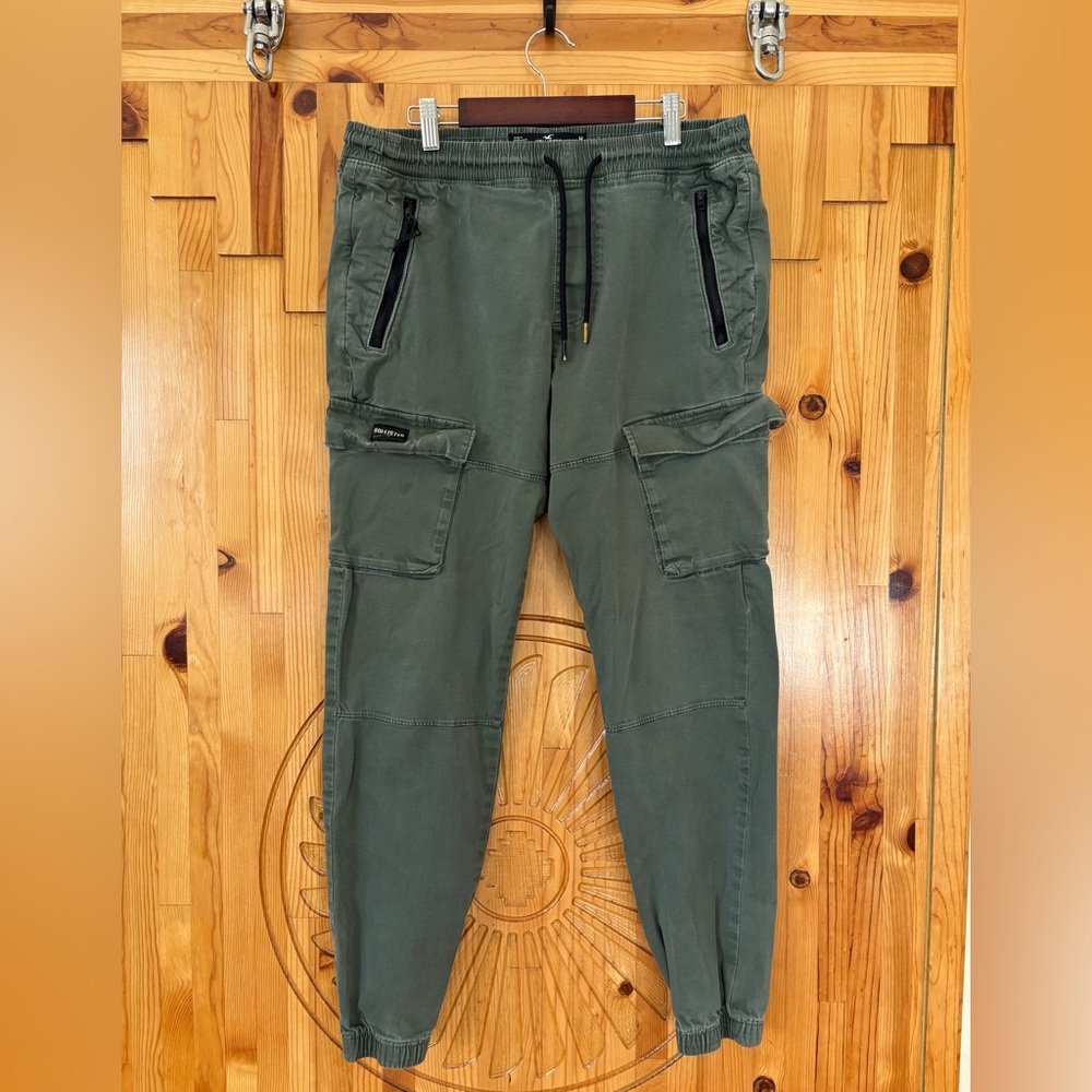 Hollister Olive Green Cargo Joggers